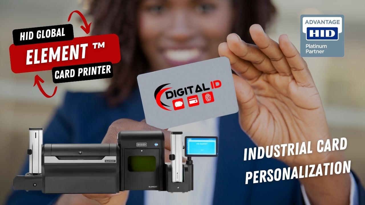 HID Element industrial card personalisation and laser engraving system