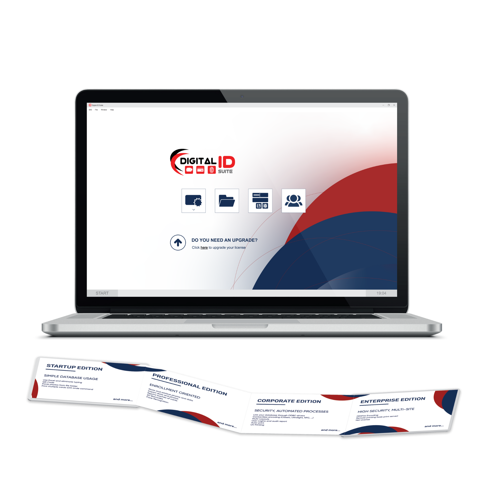 Digital ID Suite Startup - card design interface