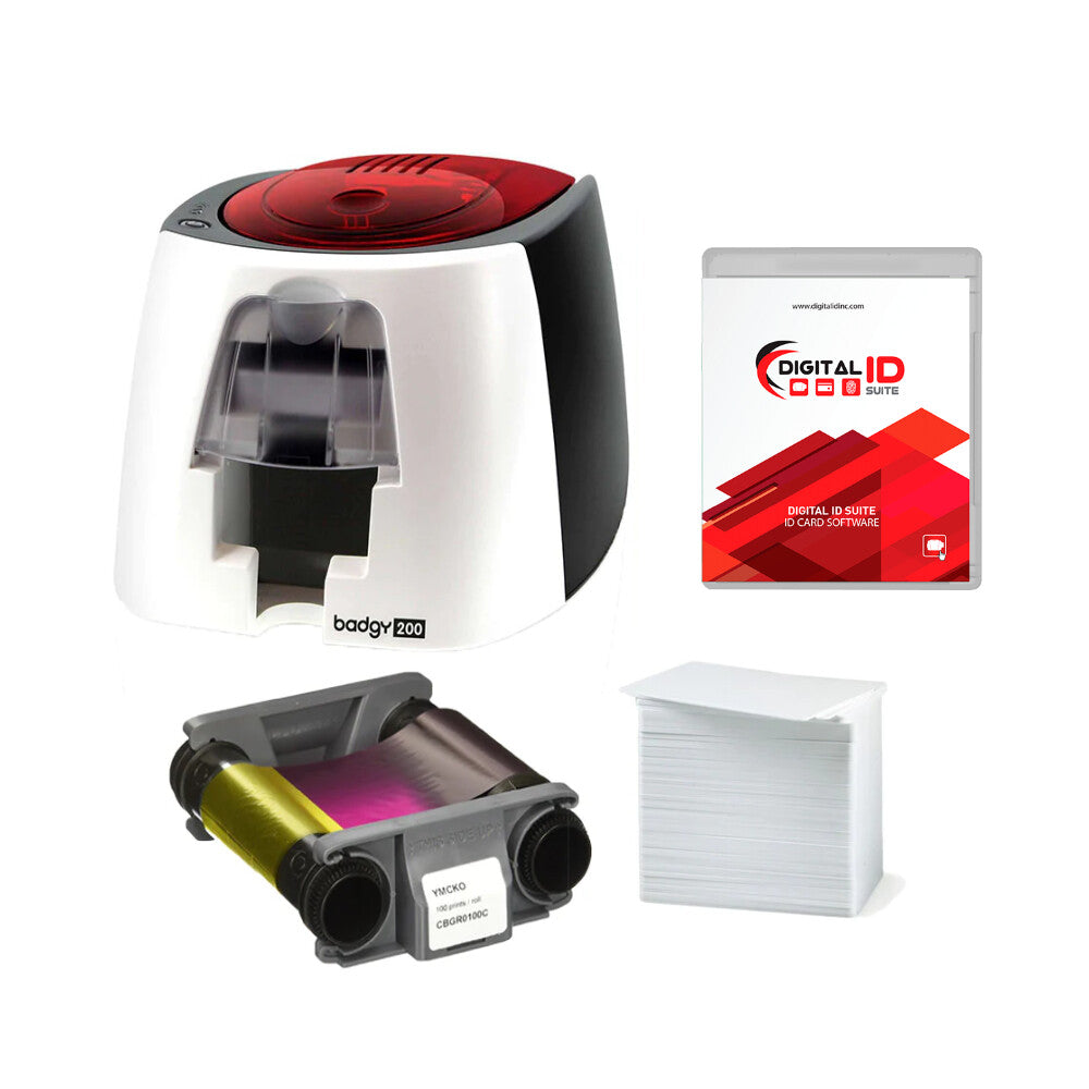 Evolis Badgy 200 printer - side view