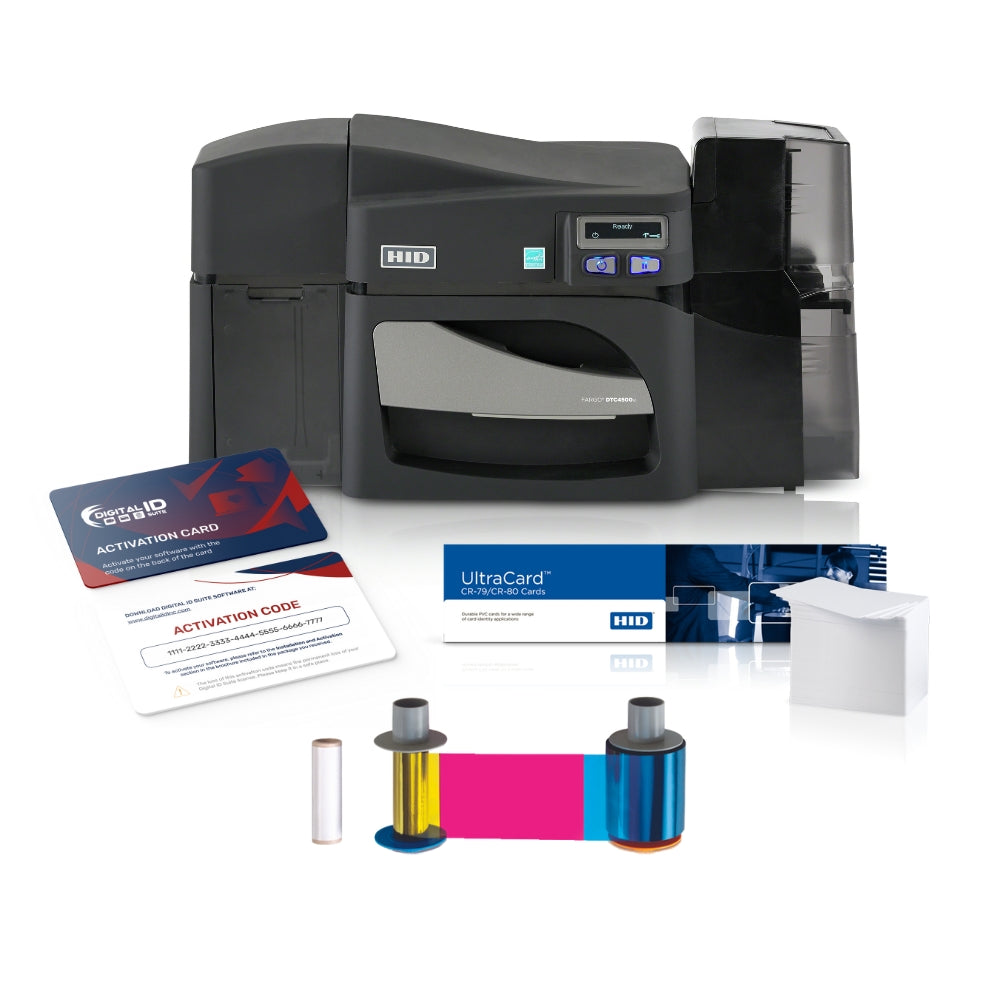 HID FARGO DTC4500e dual-sided direct-to-card ID card printer