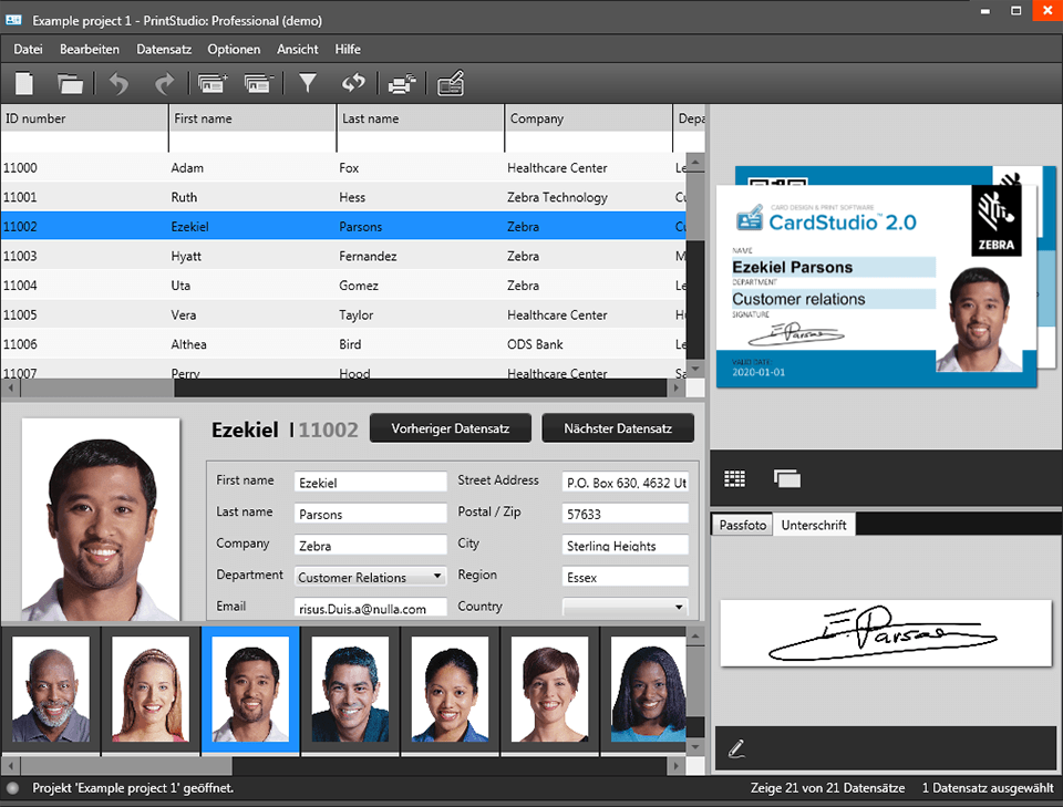 CardStudio 2.0 - software interface screenshot