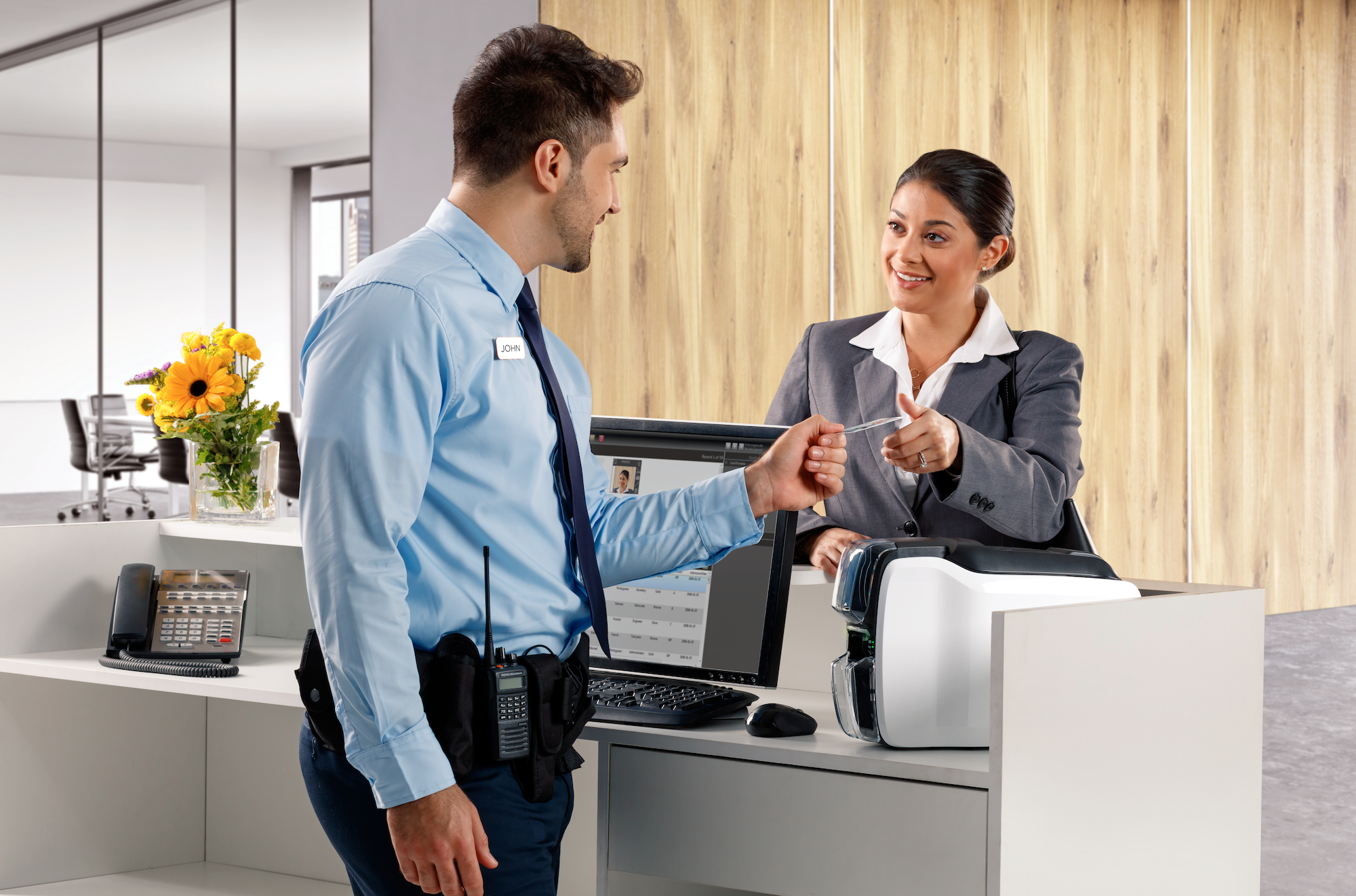 Zebra ZC100 printer - card loading detail