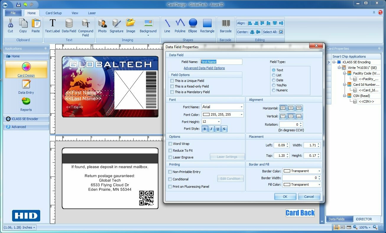 Asure ID 7 Solo Edition - database management view