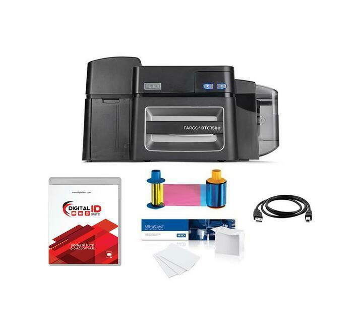 HID FARGO DTC1500 dual-sided direct-to-card ID card printer