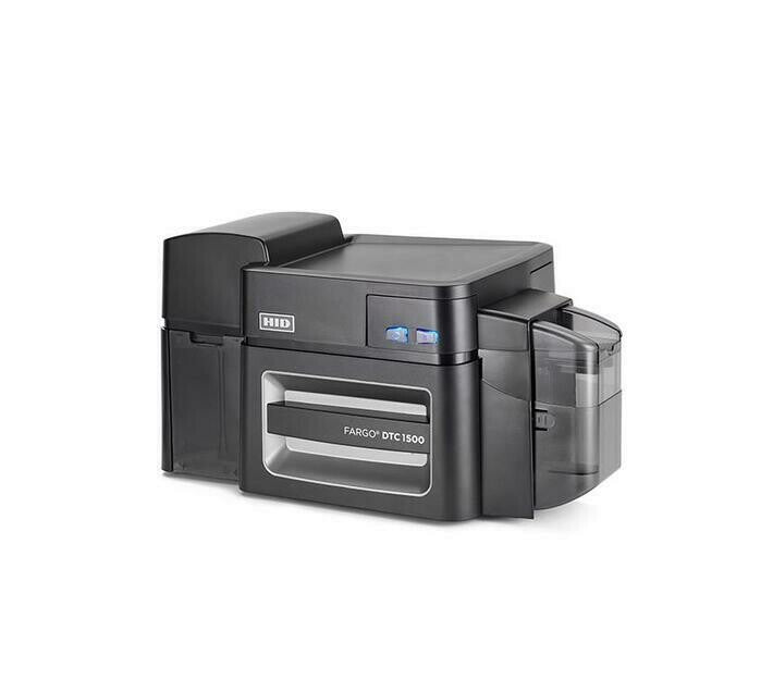 HID FARGO DTC1500 dual-sided printer - side view