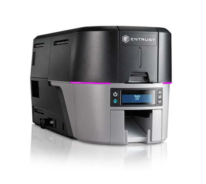 Entrust Sigma DS3 printer - rear connectivity view