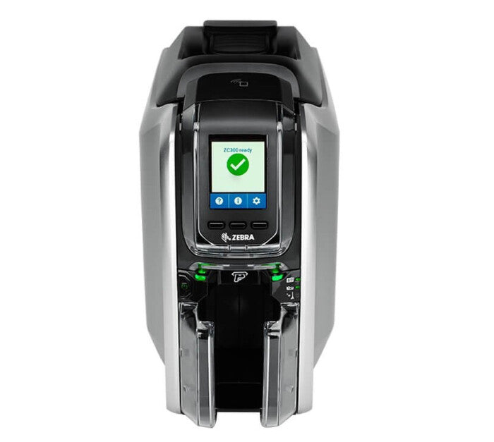 Zebra ZC300 single-sided printer - front view