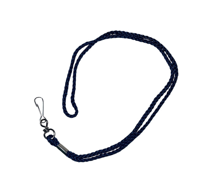 Navy blue lanyard cord with swivel clip, pack of 100