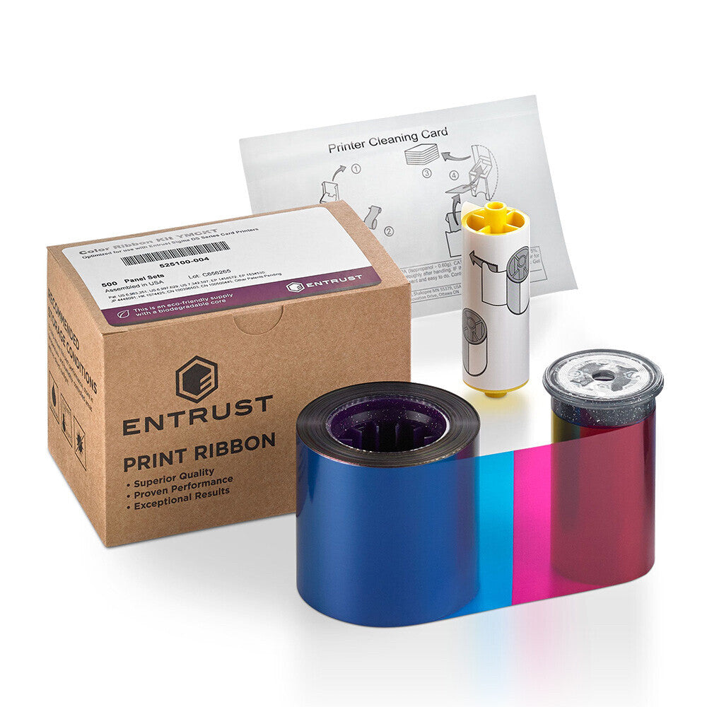 Entrust Sigma DS1 and DS2 YMCKT colour ribbon, 500 prints