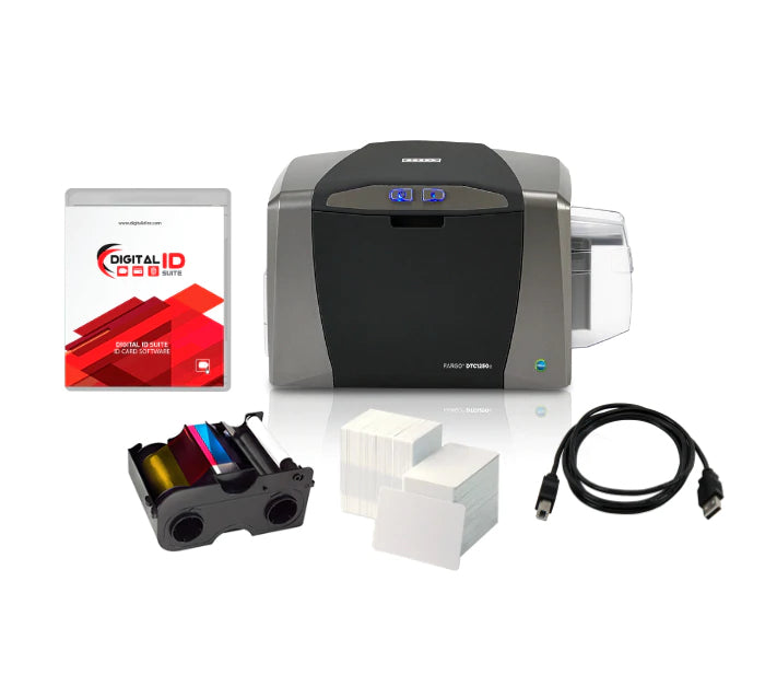 HID FARGO DTC1250e single-sided direct-to-card ID card printer