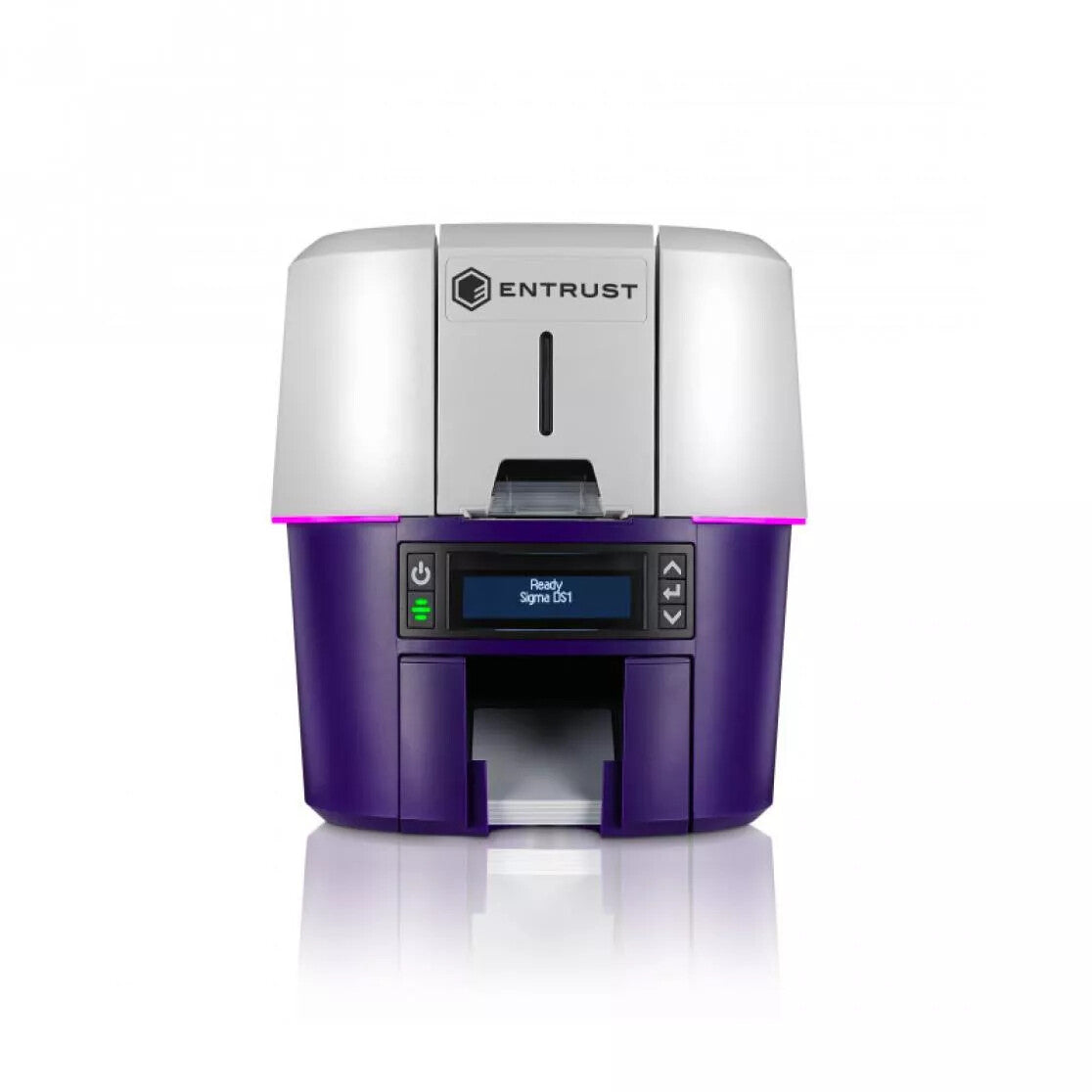 Entrust Sigma DS2 single-sided printer - rear ports