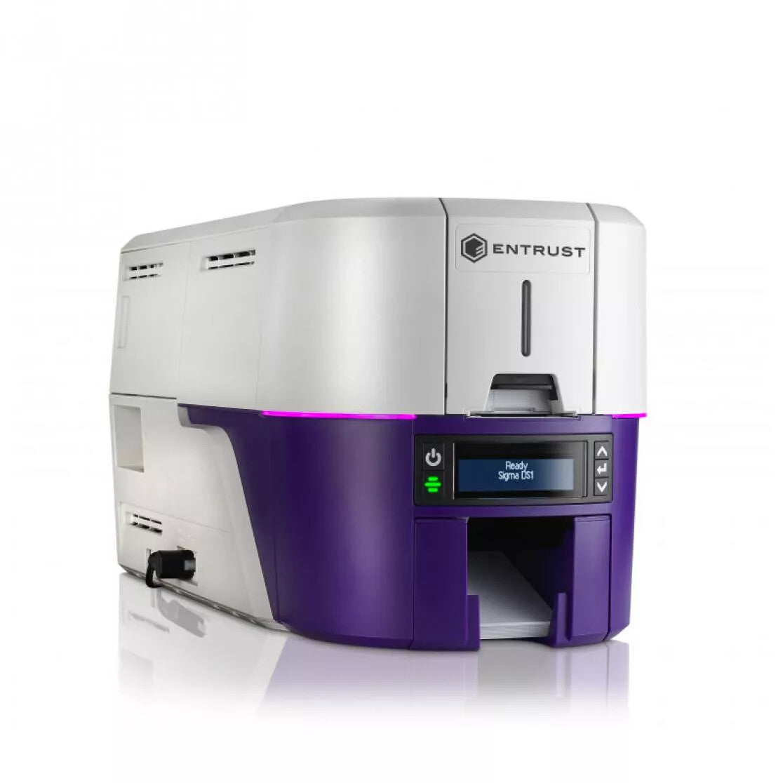 Entrust Sigma DS2 single-sided printer - side view