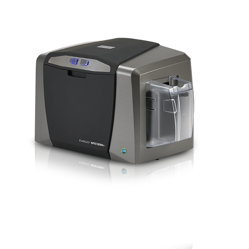 HID FARGO DTC1250e single-sided printer - side view