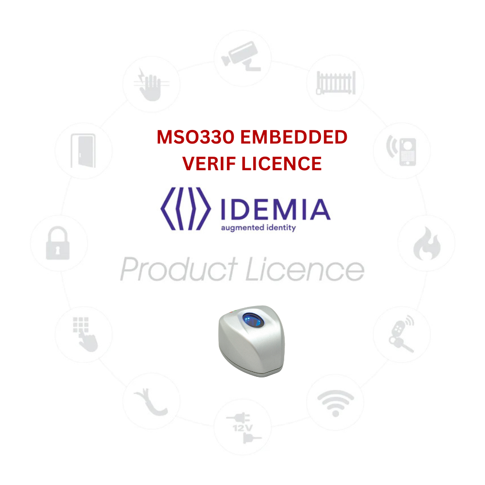IDEMIA embedded verification license for MSO 330 and 331 fingerprint readers