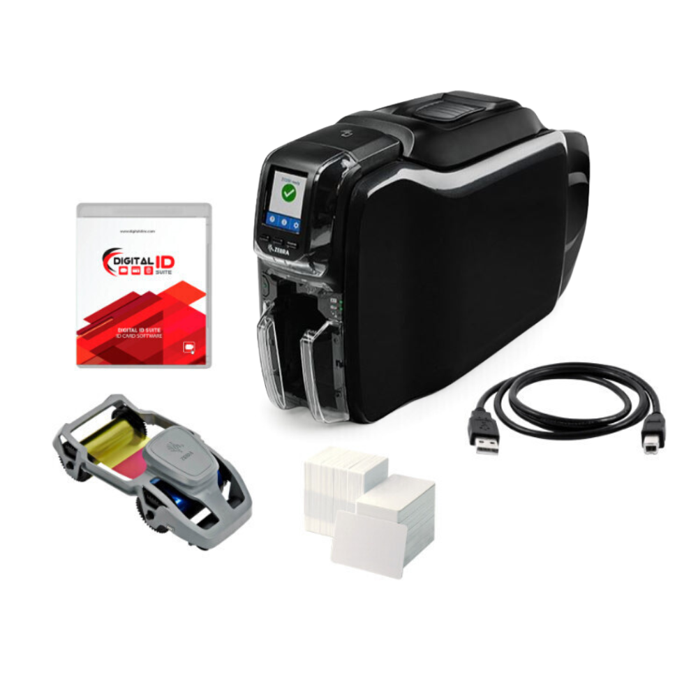 Zebra ZC350 single-sided printer - accessories included