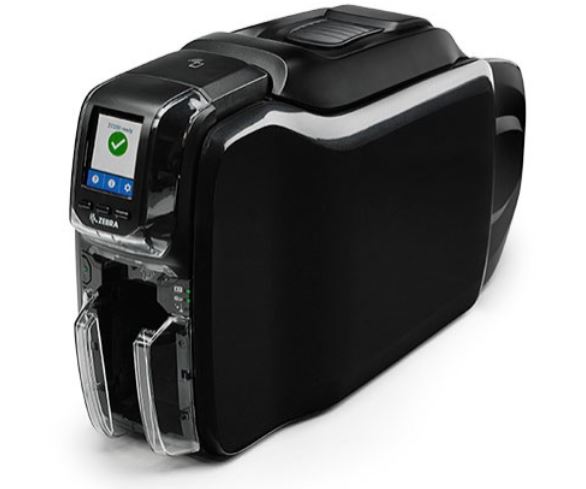 Zebra ZC350 single-sided printer - rear connectivity