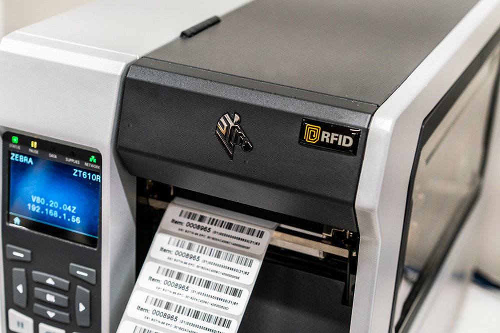 Zebra ZT610 industrial printer - rear connectivity