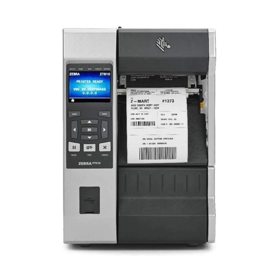 Zebra ZT610 industrial label printer, 203 DPI, wired and wireless