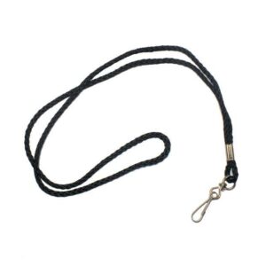 Black Lanyard Cord With Swivel Clip - Pack of 100