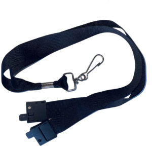 Black Break-Away Lanyard With Lobster Hook - Pack of 50